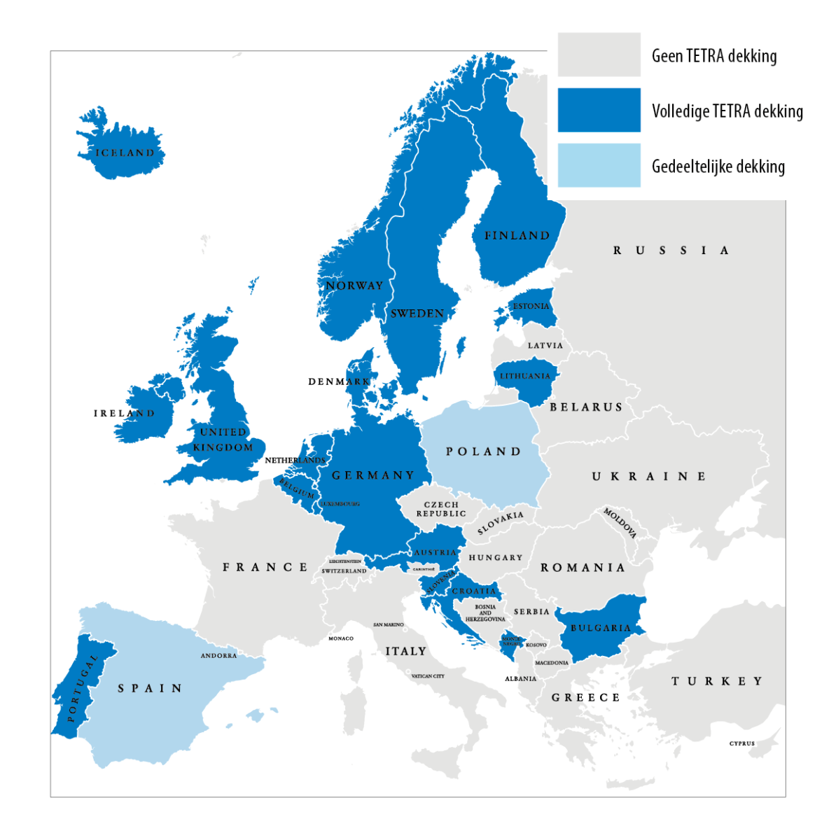Kaart met landen waar Blu Eye werkt
